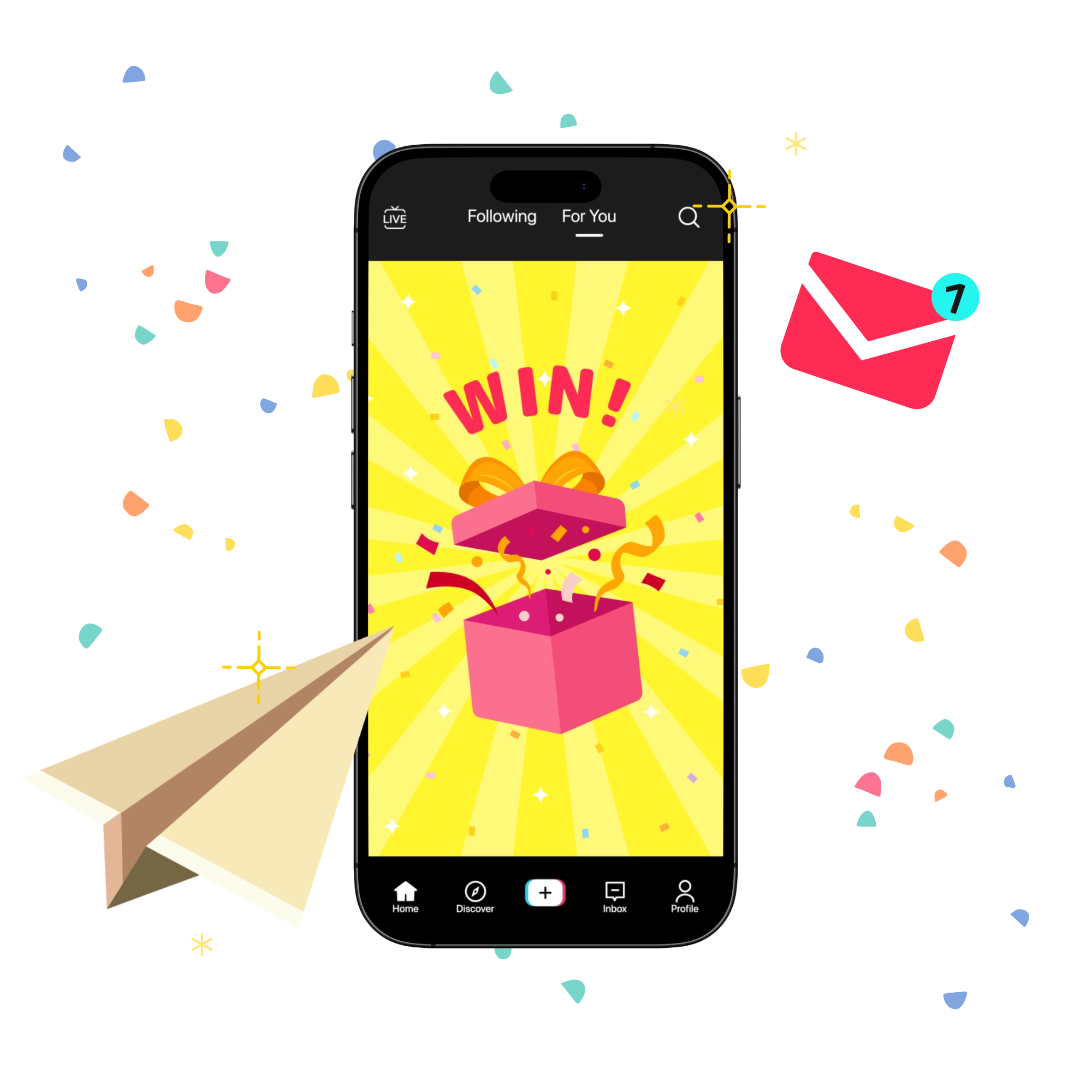 TikTokアプリ内で完結する、
                    世界初※のインスタントウィン